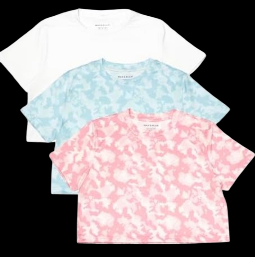 Women's Crop Tops - Pink, Blue, White